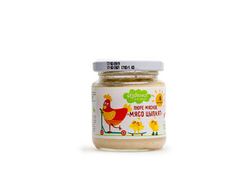 Пюре мясное из цыплёнка Избенка, 100г