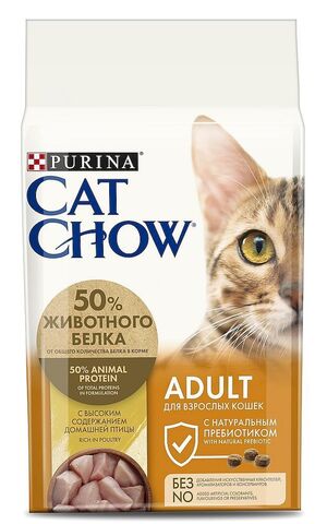 Purina Cat Chow сухой корм для взрослых кошек (птица) 1,5 кг