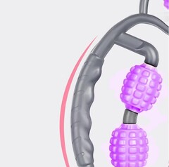 U-образный массажёр для расслабления мышц, 5 роликов, цвет фиолетовый