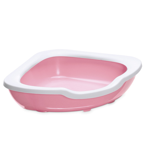 IMAC туалет-лоток для кошек угловой FRED 51х51х15,5h см (Розовый)