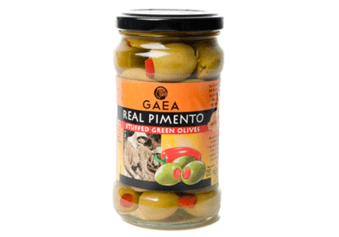 Оливки фаршированные сладким перцем Gaea, 295г