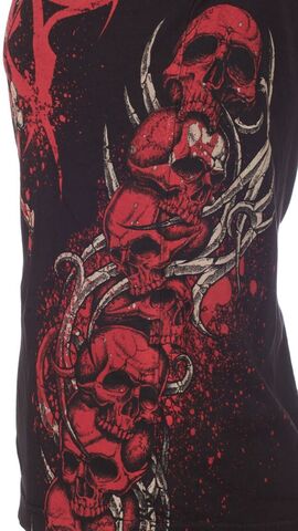 Xtreme Couture | Футболка мужская AMAZON Black Red X697 от Affliction левый бок