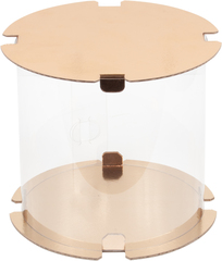 Коробка для торта Тубус сборный прозрачная диаметр 24 см высота 24 см