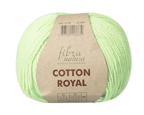 Пряжа Fibra Natura Cotton Royal 708 салат (уп. 5 мотков)