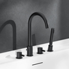 Damixa 360400300 Scandinavian Pure смеситель на борт ванны, четырёхсекционный, черный матовый
