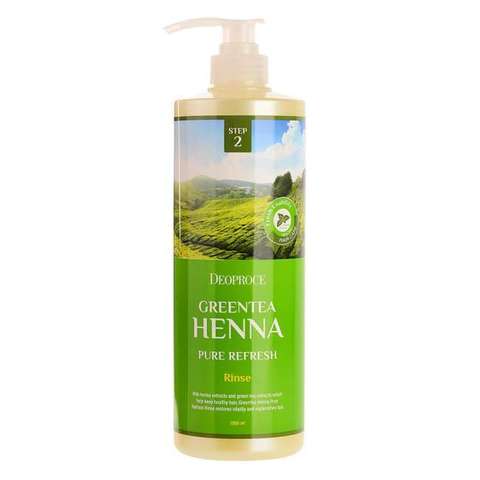 DEOPROCE RINSE - GREENTEA HENNA PURE REFRESH 1000мл