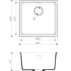 Мойка кухонная Omoikiri Kata 44-U-BL  4993403