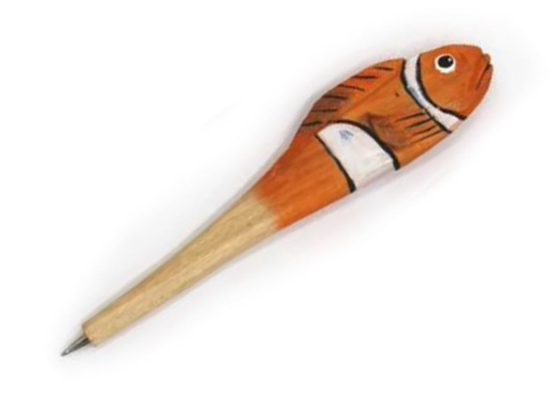 Шариковая ручка из дерева в форме рыбы. Ручная работа. SALE 500!