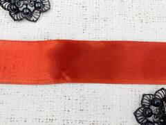 Лента атласная, ш. 3,8 см, красный