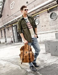 Винтажный рюкзак из парусины S.C.Cotton 1097