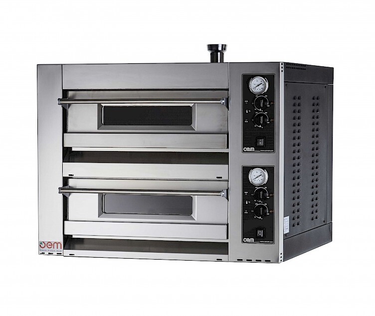 Печь для пиццы электрическая 2-камерная с подом 63*63 см OEM-ALI DB830EM