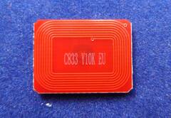 Чип для тонер-картриджа OKI C833/C843. Цвет желтый. Ресурс 10K