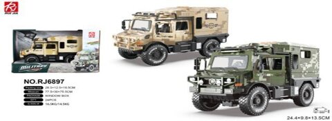 Машина инерционная светомузыкальная Грузовик Военный, 29*19см