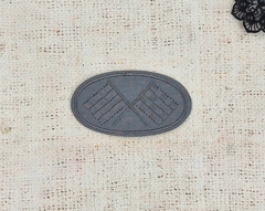 Термоаппликация, р. 8,5х4,5 см, серый