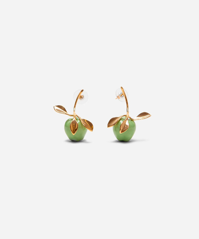 Серьги APPLE STEM GREEN
