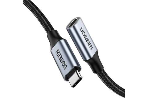 Кабель UGREEN US372 (30205) USB-C 3.1 Male to USB-C Female Gen2 Extension Cable 1м - Dark Gray