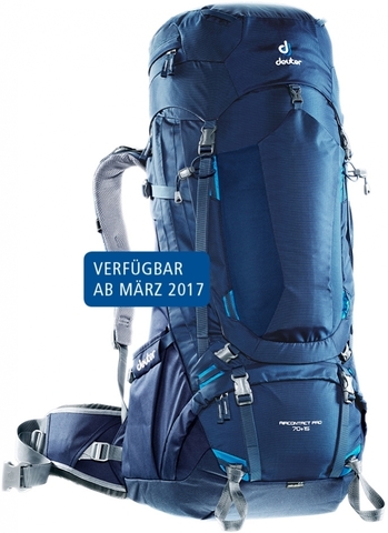 Картинка рюкзак туристический Deuter Aircontact Pro 70+15 Midnight-Navy - 1