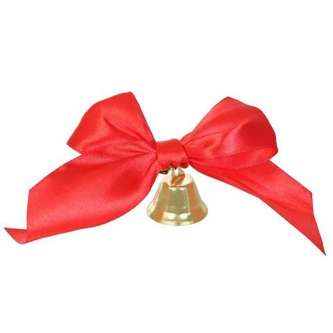 Колокольчик выпускной с красным объемным бантом