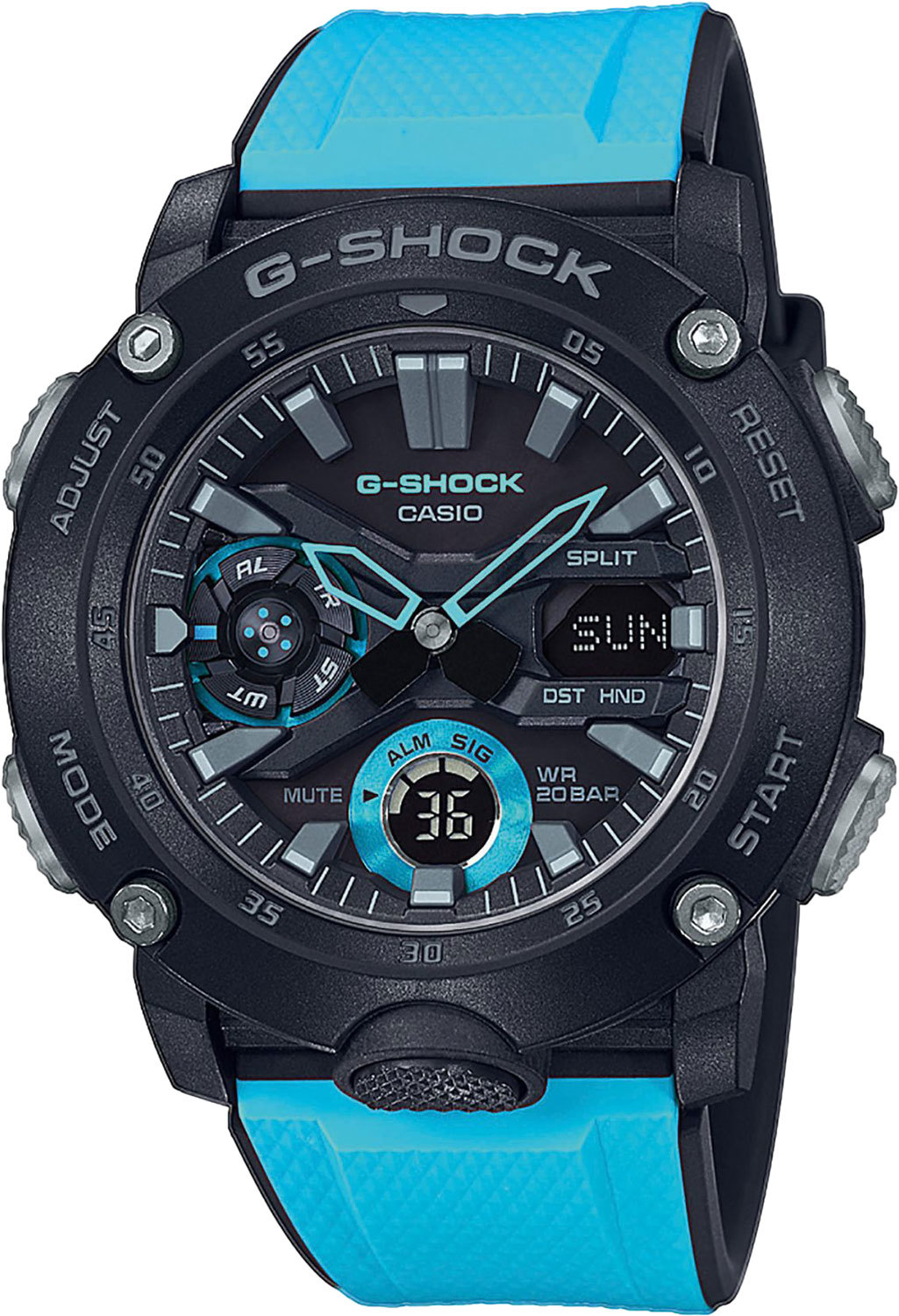 Часы мужские Casio GA-2000-1A2ER G-Shock