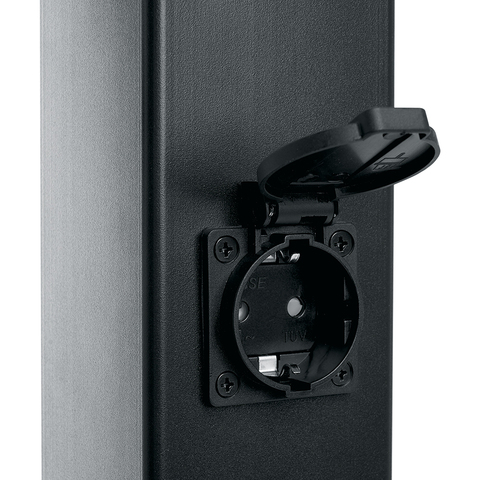 Ландшафтный светильник с розеткой FERON DH0206 15W 230V E27 черный