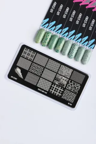 Пластина для стемпинга GO STAMP 186 Tweed and Lace