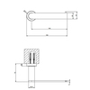 Gessi 38849#031 Gessi Emporio accessories Настенный держатель для туалетной бумаги. Вертикальная/горизонтальная установка, цвет: Chrome