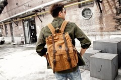 Винтажный рюкзак из парусины S.C.Cotton 1097