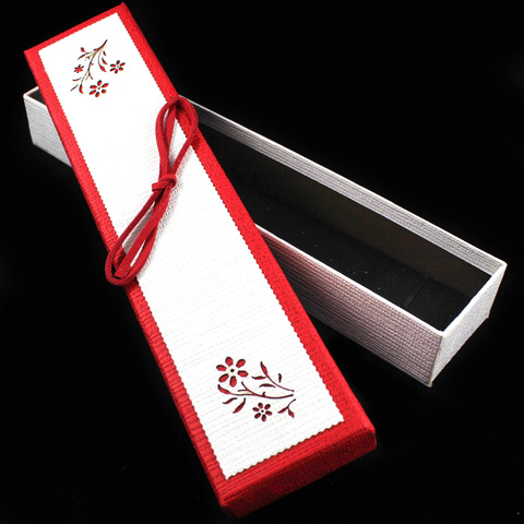 Подарочная коробка для украшений цвет бежевый/красный