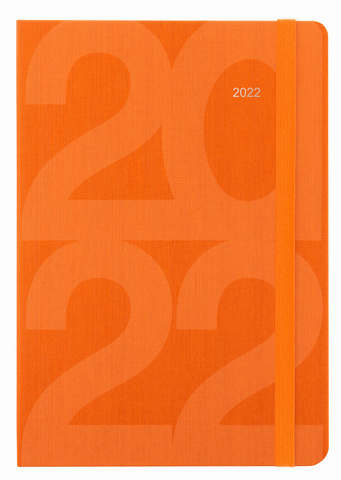 Ежедневник Letts Block A5, белые страницы, фиксирующая резинка, оранжевый (22-081851)