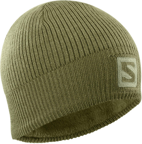 Картинка шапка Salomon Logo Beanie Martini_Olive/Olive_Night - 1