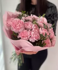 Букет из розовых диантусов (гвоздик )