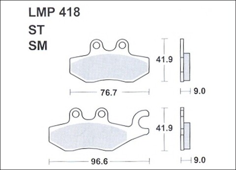 Колодки дискового тормоза AP Racing LMP418 SM  (FDB2186 / FDB2142 / FA418)