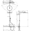 Душевая система внешнего монтажа с термостатом 104,4 см с верхней лейкой 35,5х35,5 см Axor ShowerSolutions 27984000