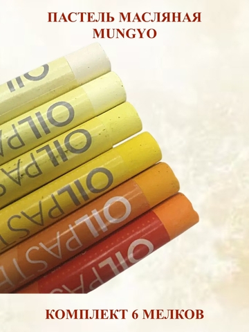 Пастель художественная масляная MUNGYO Oil Pastels Набор №1 (6шт)