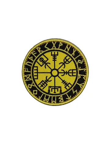Патч Компас викингов желтый