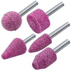 31-3-006 Набор шарошек оксид алюминия, хвостовик 6мм, 24х37, 24х13, 23х23, 18х26, 12х25, 5шт (РемоКолор)