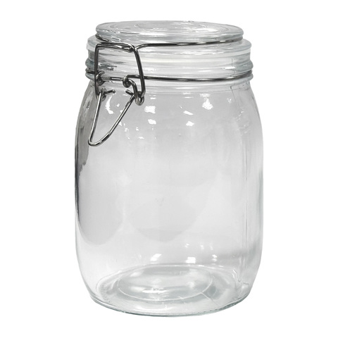 Банка с крышкой KUMMAL, 1 л, стекло/нержавеющая сталь