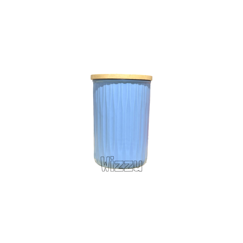 Емкость для хранения керамическая M (бамбук и керамика) 15*10.3*10.3 см