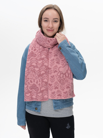 Шарф «Медвежий След» розового цвета (Без бахромы)