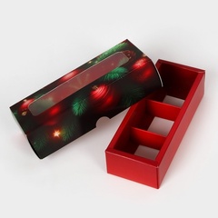 Коробка для 3 конфет «Счастливый Новый год», 13×5×3 см