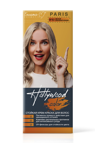 Белита-М Hollywood color Крем-краска № 10.1 Paris светлый пепельный блондин