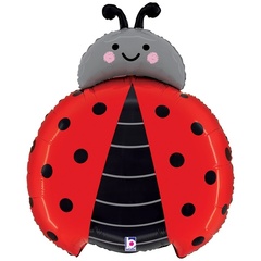 Г Фигура, Божья коровка, Голография, Красный, 27''/69 см, 1 шт.
