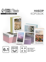Коробка одиночная, Прямоугольник, «Лето», 32.5*20*12.5 см, 1 шт.