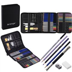 
          Набор художественный Alingar, 71 предм в пенале(цвет,ч/г,уголь.карандаши,ластик,наждач.блок,точилка, растирка,удлин для каран,канц.нож)