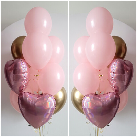 Фонтан розовый с сердцами