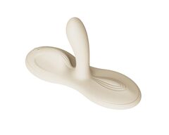 Белая виброподушка с функцией нагрева Flora