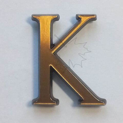 Бронзовая буква К на памятник высотой 5см, Caggiati