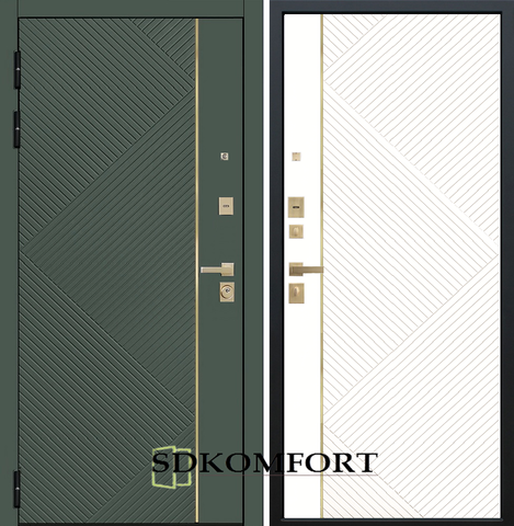 Белый матовый-золото