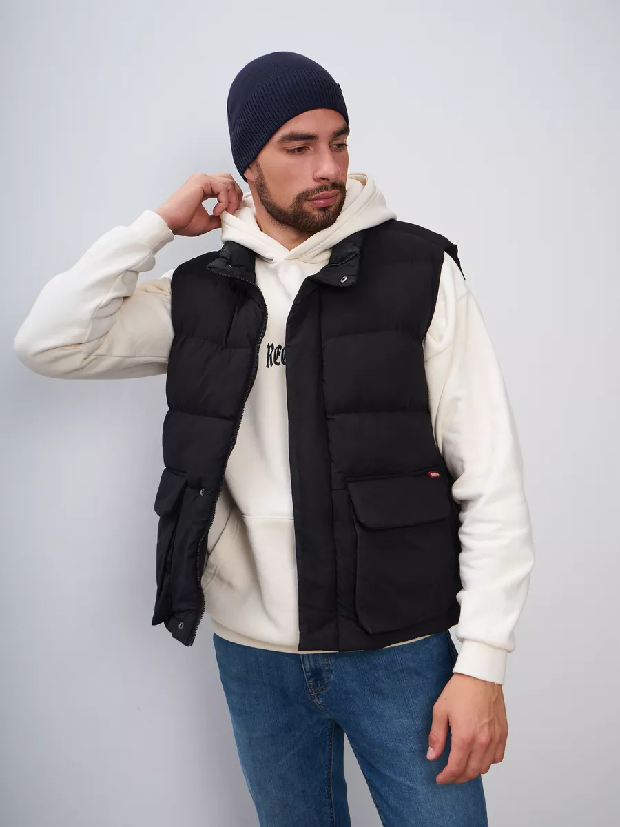 Шапка зимняя на флисе вязаная бини