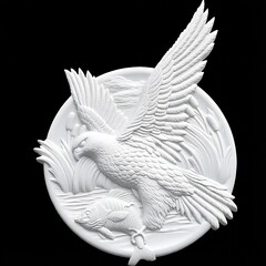 Силиконовый молд Ястреб (медальон) большой № 0478